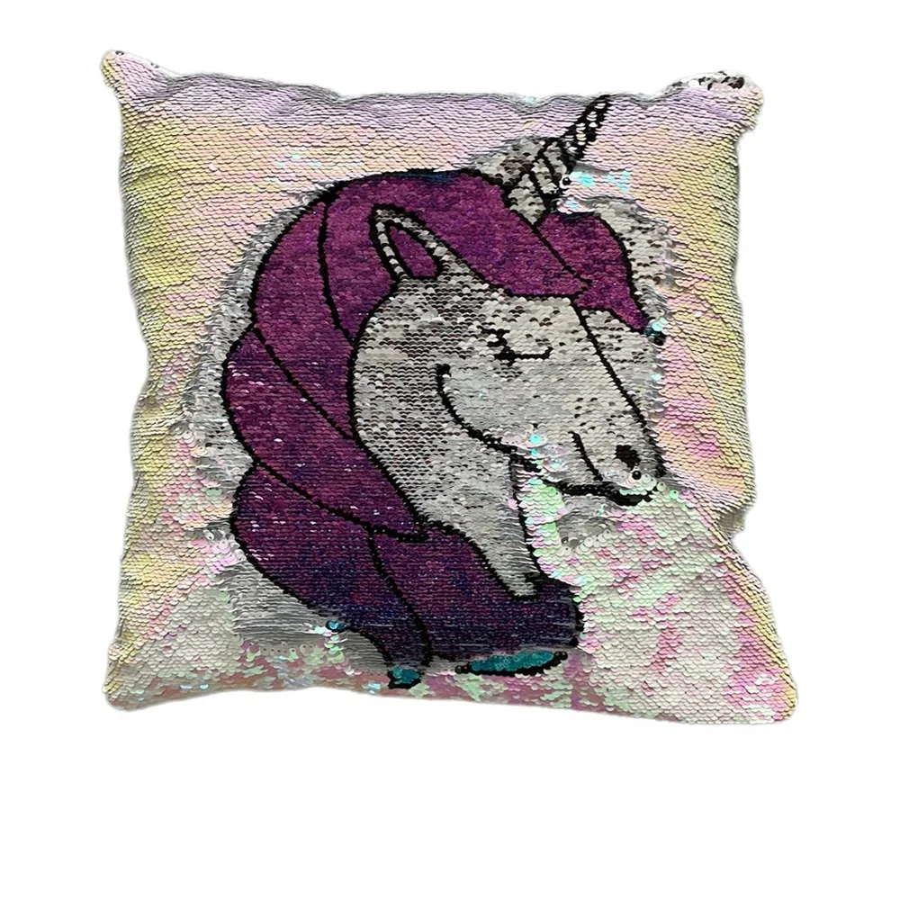 Unicorn Sequin Color Changing Pillow